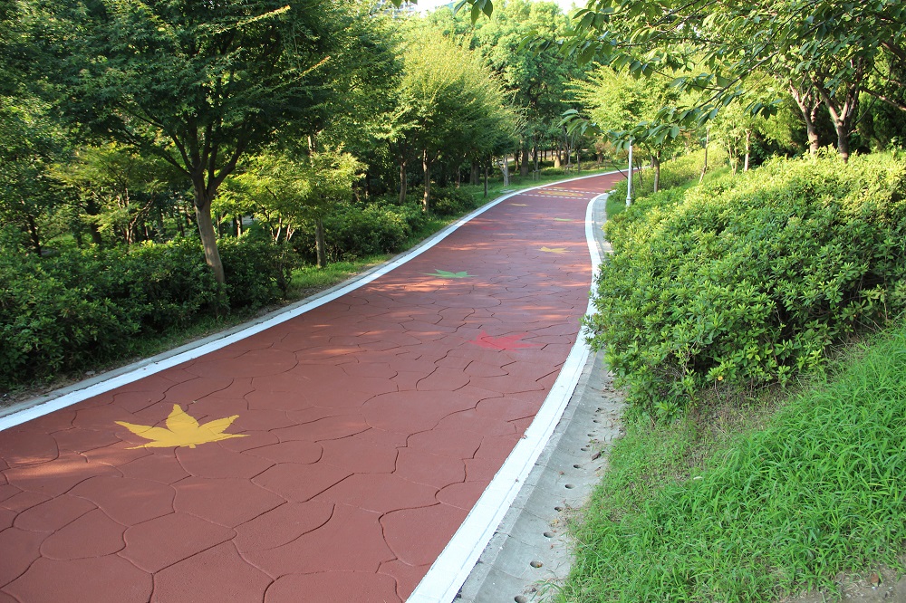 （彩色路面）浙江宁波院士公园道路彩绘